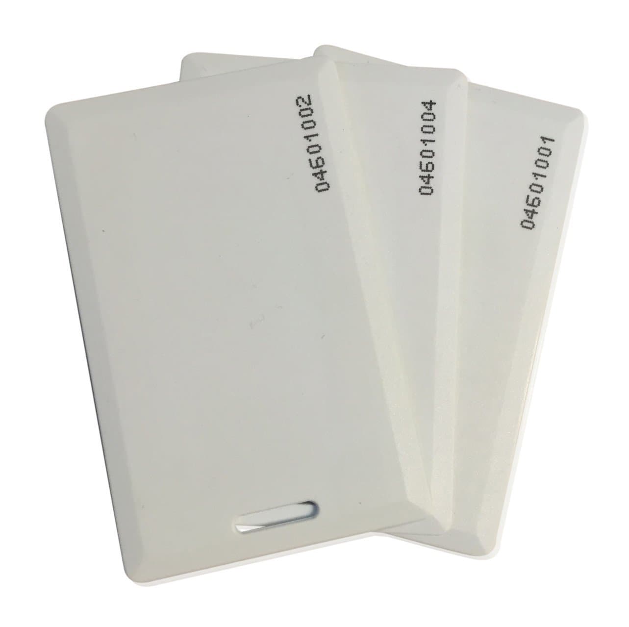 10 pcs 26 Bit Proximity Clamshell Weigand Prox Swipe Cards Compatable with ISOProx 1386 1326 H10301 format readers and systems. Works with the vast majority of Keyless entry access control systems