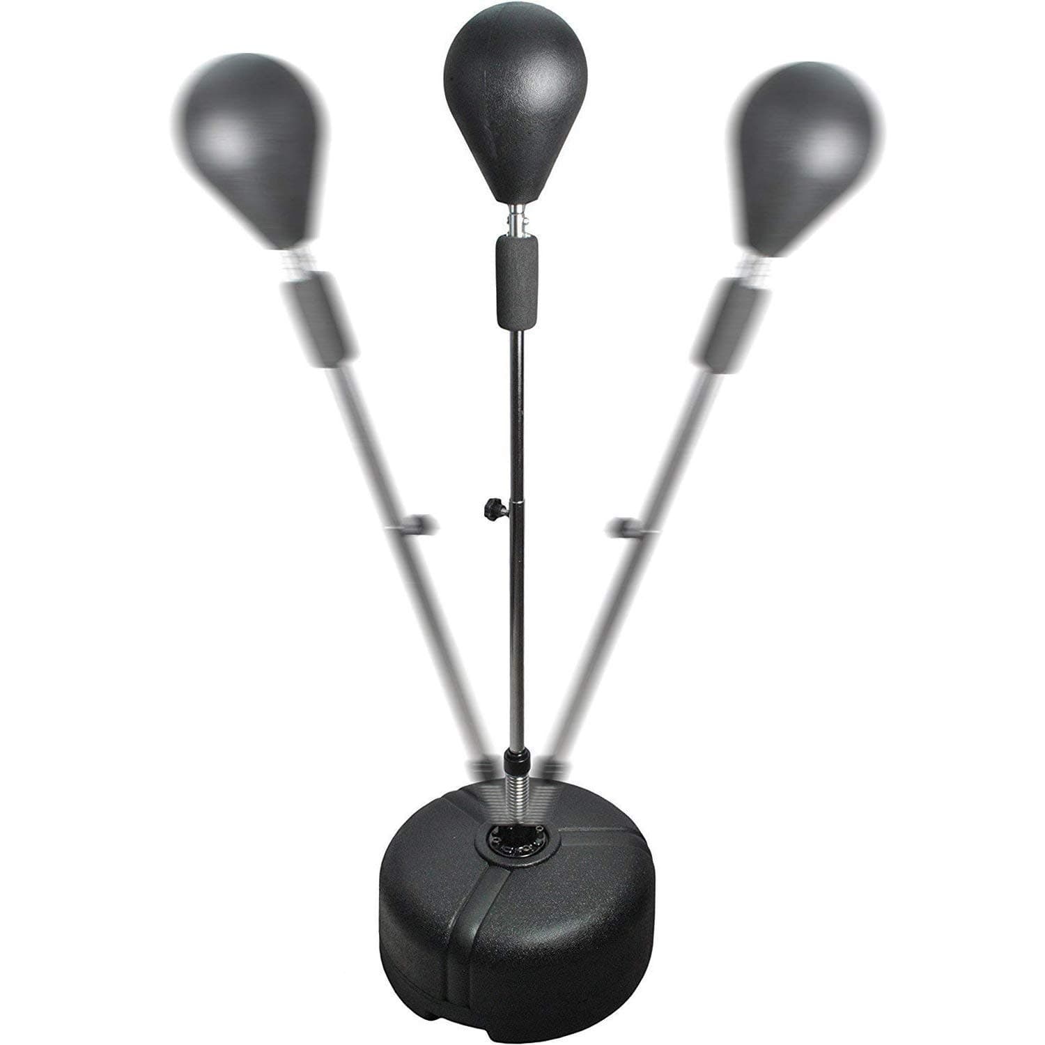 Reflex Bag Freestanding Punching Bag with Stand Heavy Speed Ball Boxing Release Fitness Trainer Adjustable Height 56.2-60.8" [US STOCK] (Black)