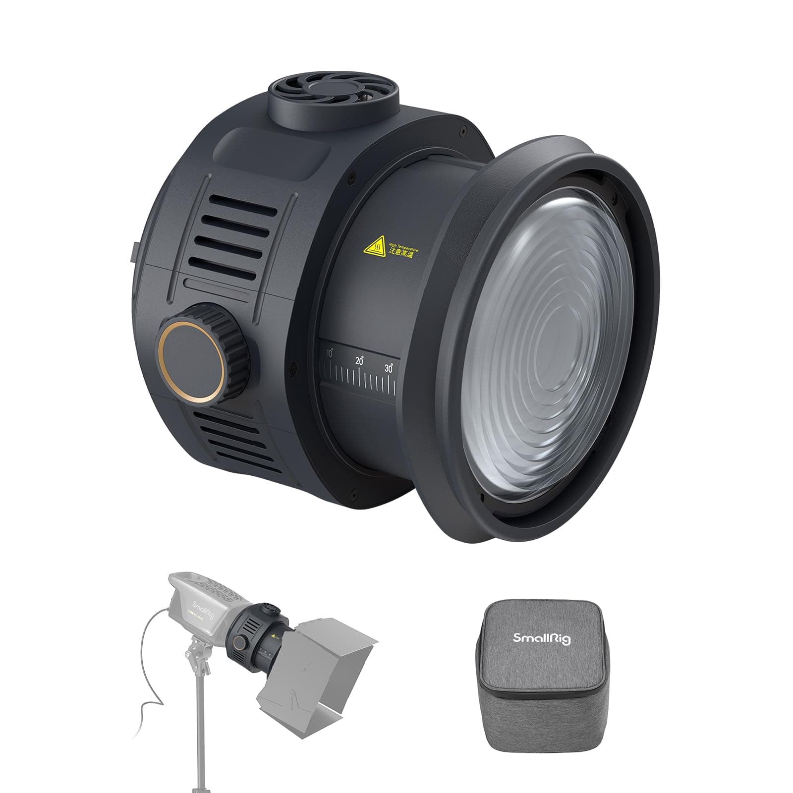 SmallRig RA-F150 Fresnel Lens with Bowens Mount, One-Handed Focus Adjustment for RC 120 RC 220 RC 350 RC 450 and Other Continuous Lights, Lighting Shaping Tool for Video Recording-4246