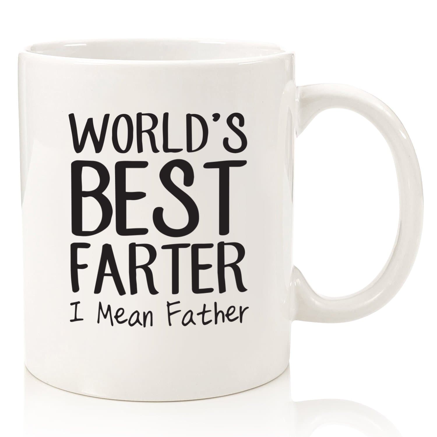 Gifts for Dad, Men - Worlds Best Farter, Father Funny Coffee Mug - Dad Gifts from Daughter, Son - Gag Birthday Gift for Husband - Bday Present Idea from Wife, Kids - Fun Dads Mug, Cup