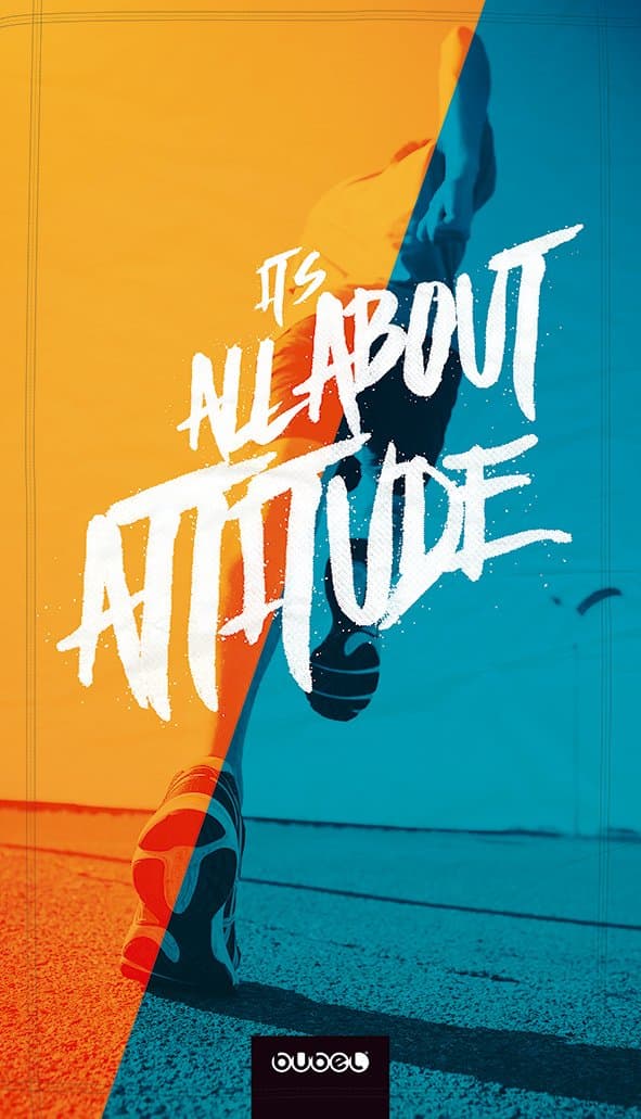 Bubel - Your Attitude Towel, Microfibre, Multicoloured, 95 x 54 cm