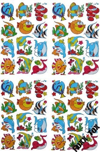 Fish Animal sticker decal 1 sheet Dimensions: 27 cm x 18 cm