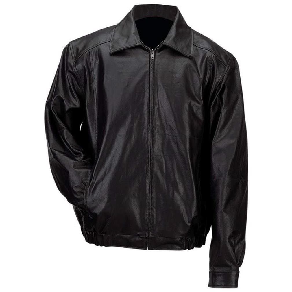Solid Leather Bomber JACKET-M