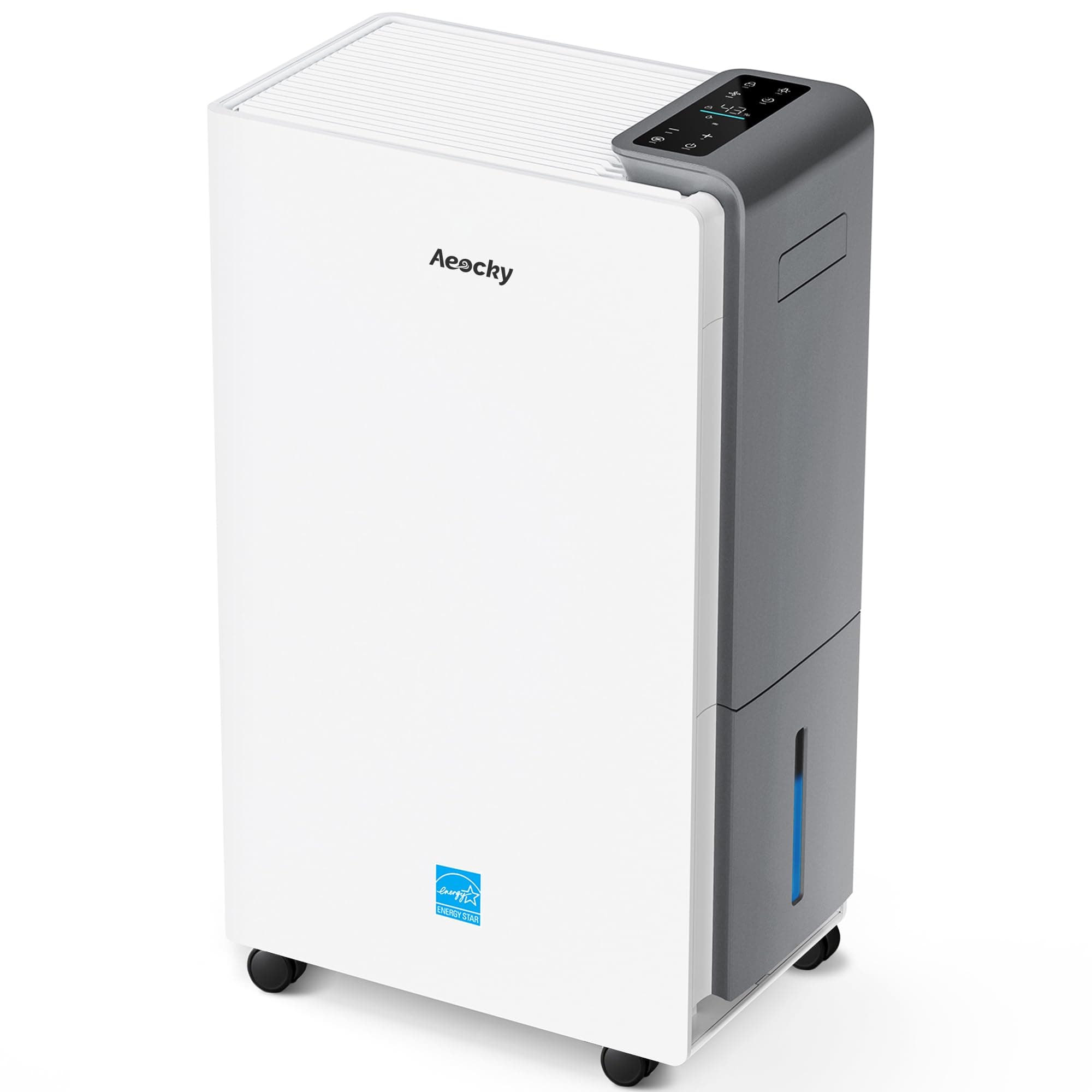 4500 Sq.Ft Most Efficient Energy Star 2024 Dehumidifier,AEOCKY 52 Pint/Day (Max 80 Pint/D) Smart Compressor Dehumidifier with Drain Hose, Intelligent Humidistat,for Basement, Large Room, Bedroom, Home