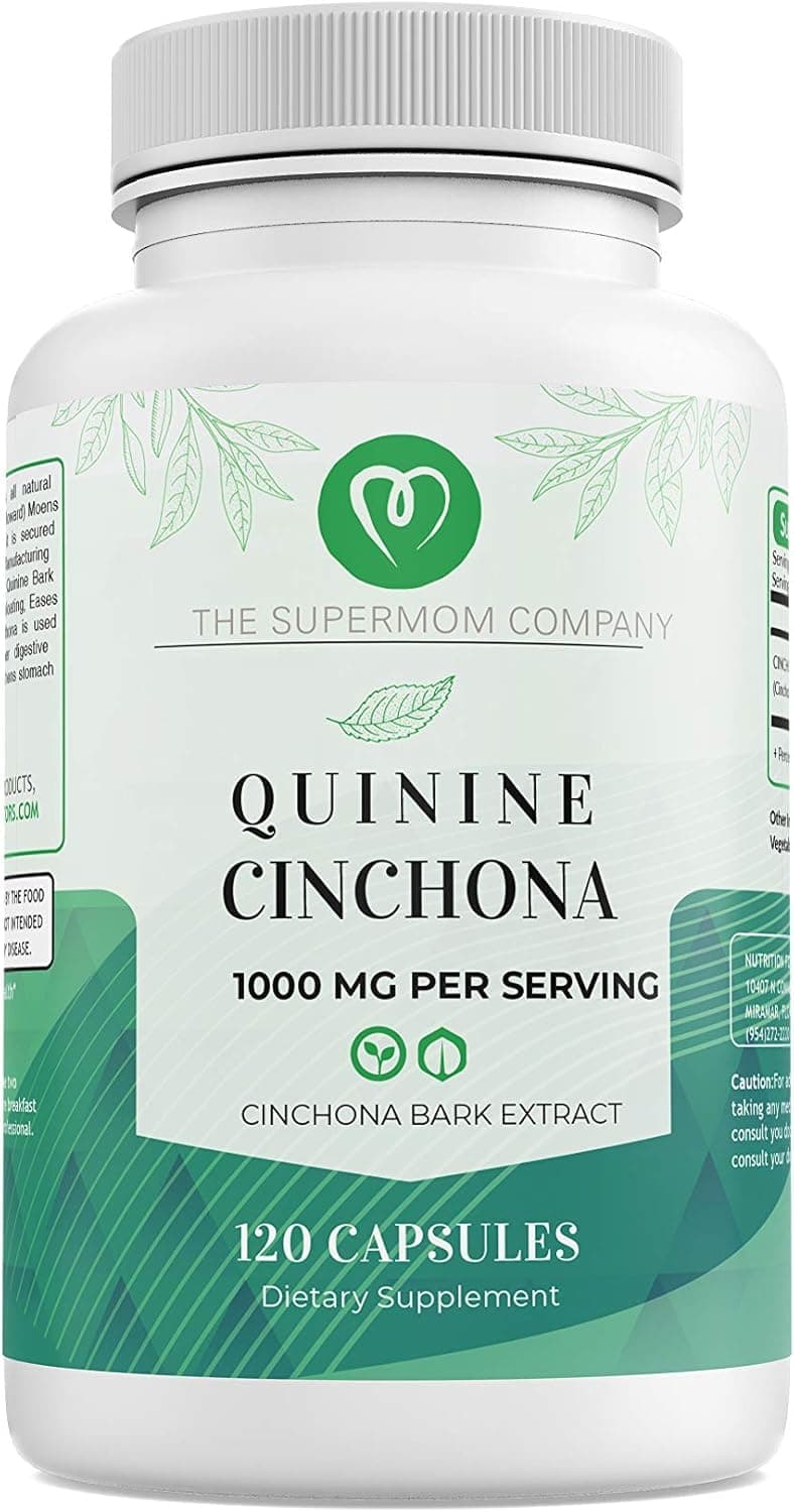 Quinine Cinchona Bark Extract 1000 mg – Herbal Supplement for Muscle & Leg Cramp Relief, Digestive Support & Immune Health – 120 Capsules, Non-GMO, Made in USA