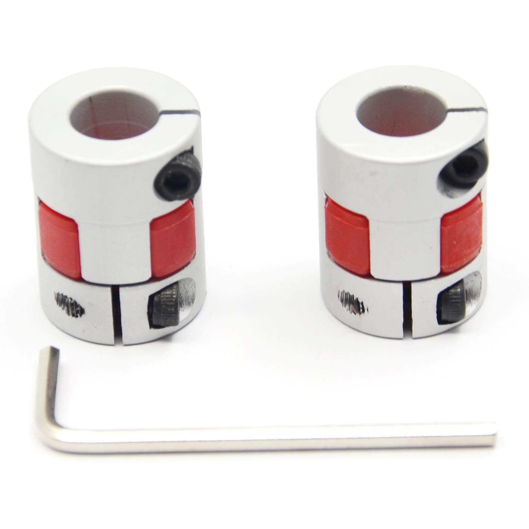 2PCS 10mm to 10mm Aluminium Plum Flexible Shaft Coupling Diameter 20mm Length 25mm Connector Flexible Coupler for 3D Printer CNC Machine and Servo Stepped Motor（10x10mm）
