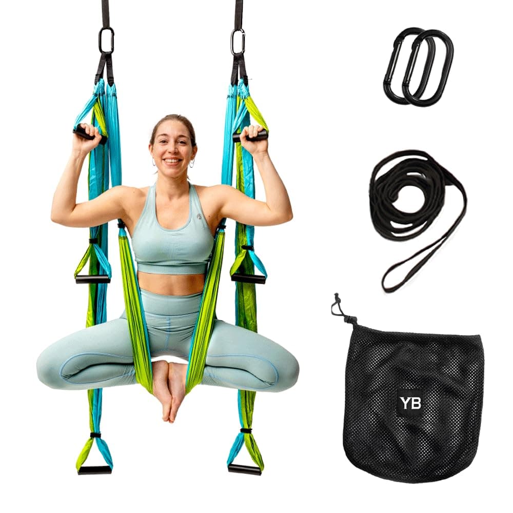 Swing Set for Home & Outdoor | Easy Setup for Strength, Balance & Back Pain Relief | Adjustable Straps & 600lb Capacity, Includes Carrying Bag & Online Tutorials