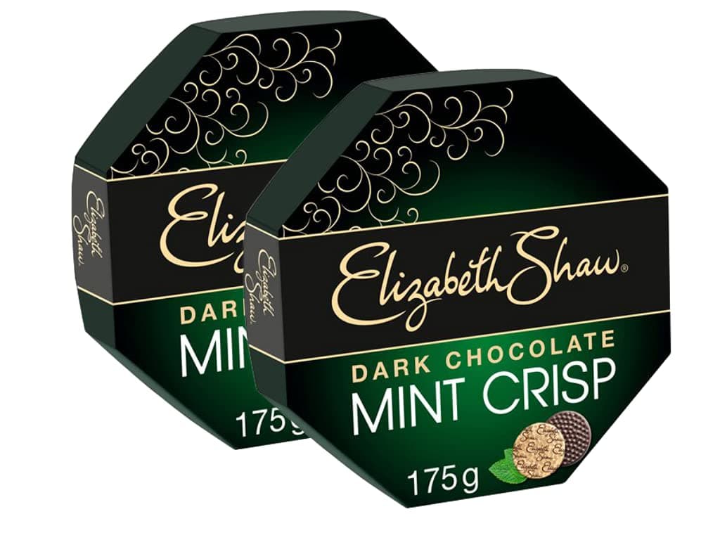 Elizabeth Shaw Dark Chocolate Mint Crisps | Pack of 2 x 175g