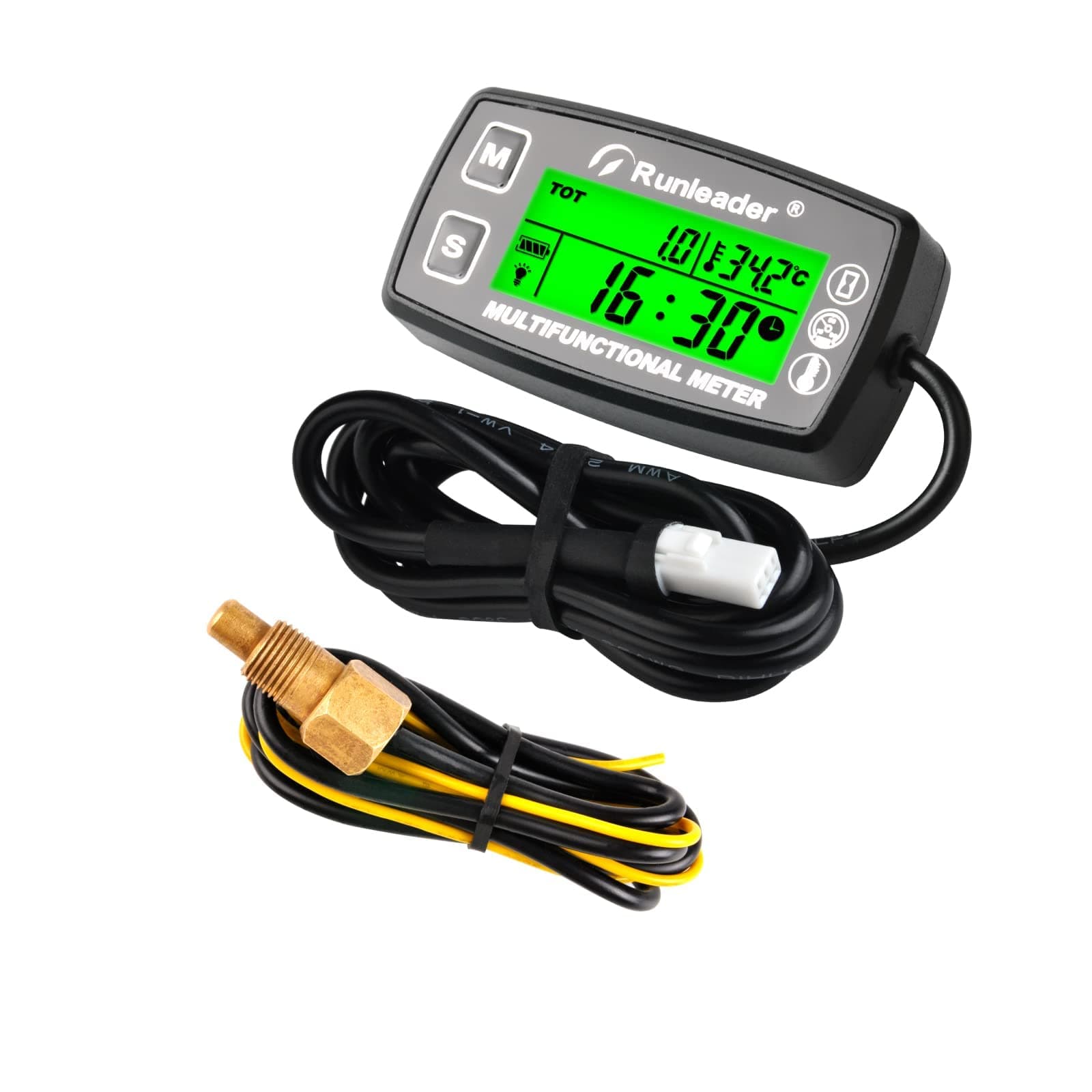 RL-HM035A-TS001 Digital LCD Hours Tachometer,Engine Oil Temperature Gauge