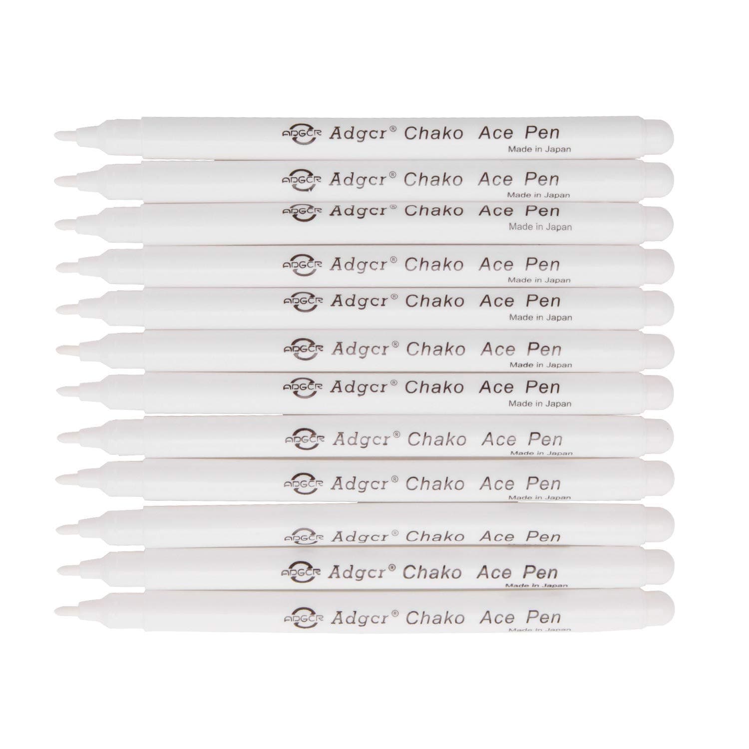 Air Erasable Fabric Marking Pen Disappearing Ink Makring Pen Fabric Marker Water Soluble Ink for Embroidery Cross Stitch Handicarft Needlework Quilting Tracing and Stitching, White Ink, Pack of 12