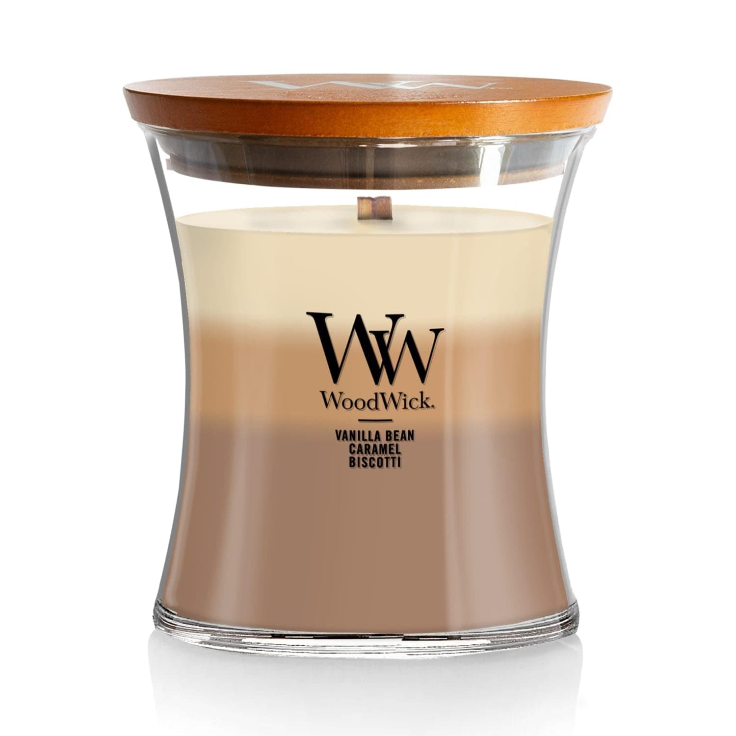 Medium Hourglass Candle, Cafe Sweets - Premium Soy Blend Wax, Pluswick Innovation Wood Wick, Made in USA