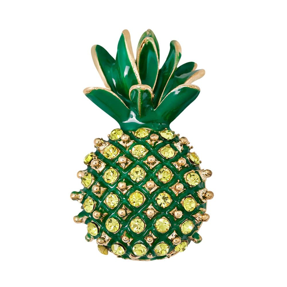 Emorias 1 Pcs Pineapple Shape Woman's Brooch Pin Brooch Corsage Jewelry Decoration Clothing Scarf Ideal for Lover Gift