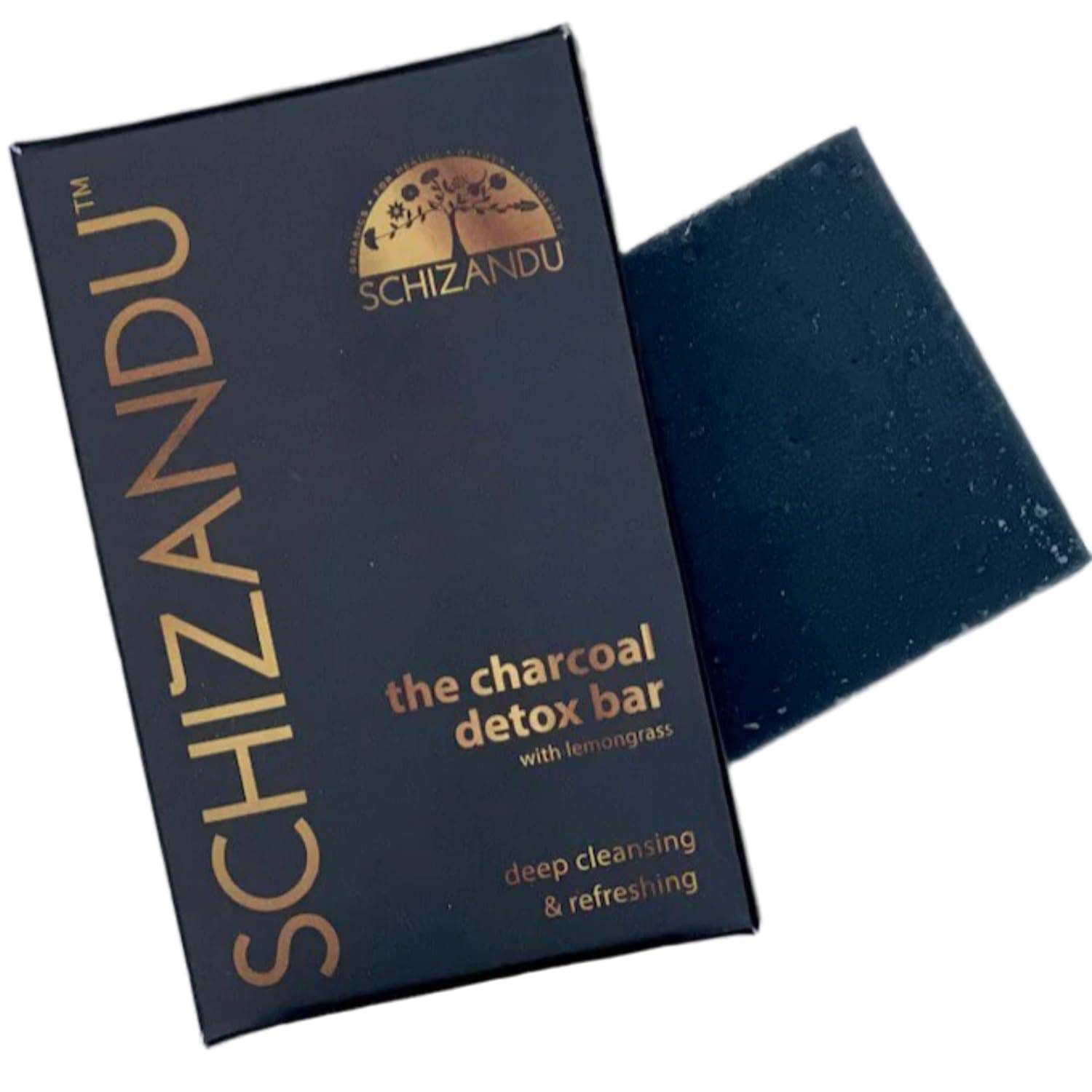 Organics Charcoal Cleansing Soap by Schizandu, Organic Herbal Skin Detox with Activated Charcoal, 4 oz, Moisturizing, Nourishing Beauty Bar