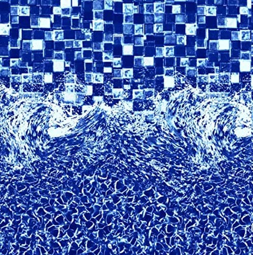 Beaded Pool Liner for Above Ground Pools Round and Oval: 15', 18', 21', 24', 27', 15'x24', 15'x30', 18'x33' HD Patterns! (24' Round, Glimmerglass)