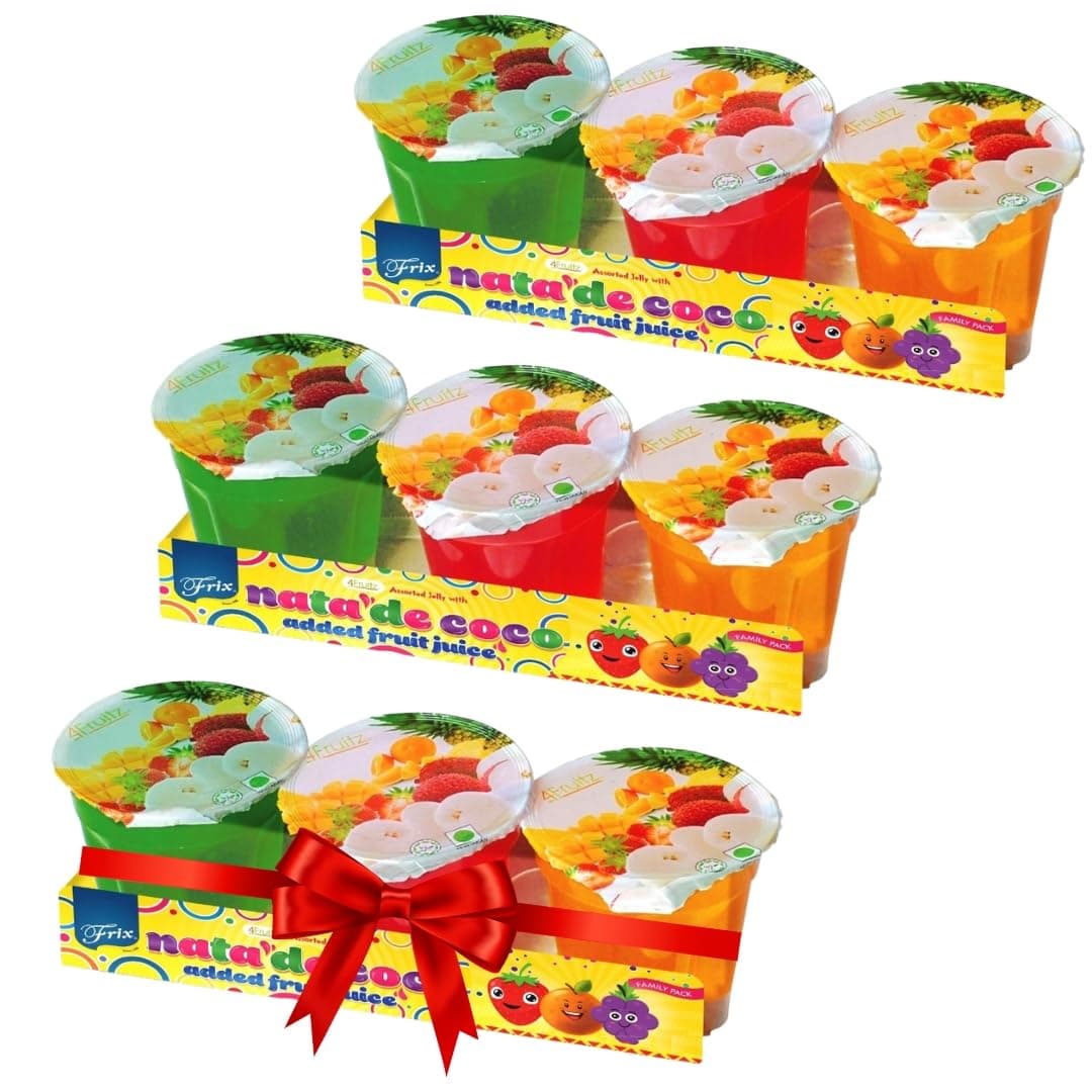 Frix 3 Cups Nata De Coco With Added Fruit Juice ( ) - 348g