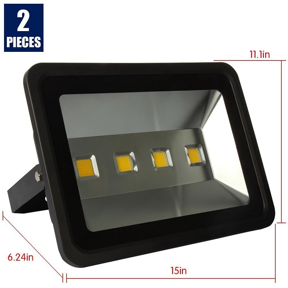 SSG 200w Warm White LED Flood Lights, LED Outdoor Lighting, 1000w Halogen Bulb Equivalent, 20000lm, 3000K,Waterproof IP65, LED Security Light, Floodlight, Pack of 2 Units