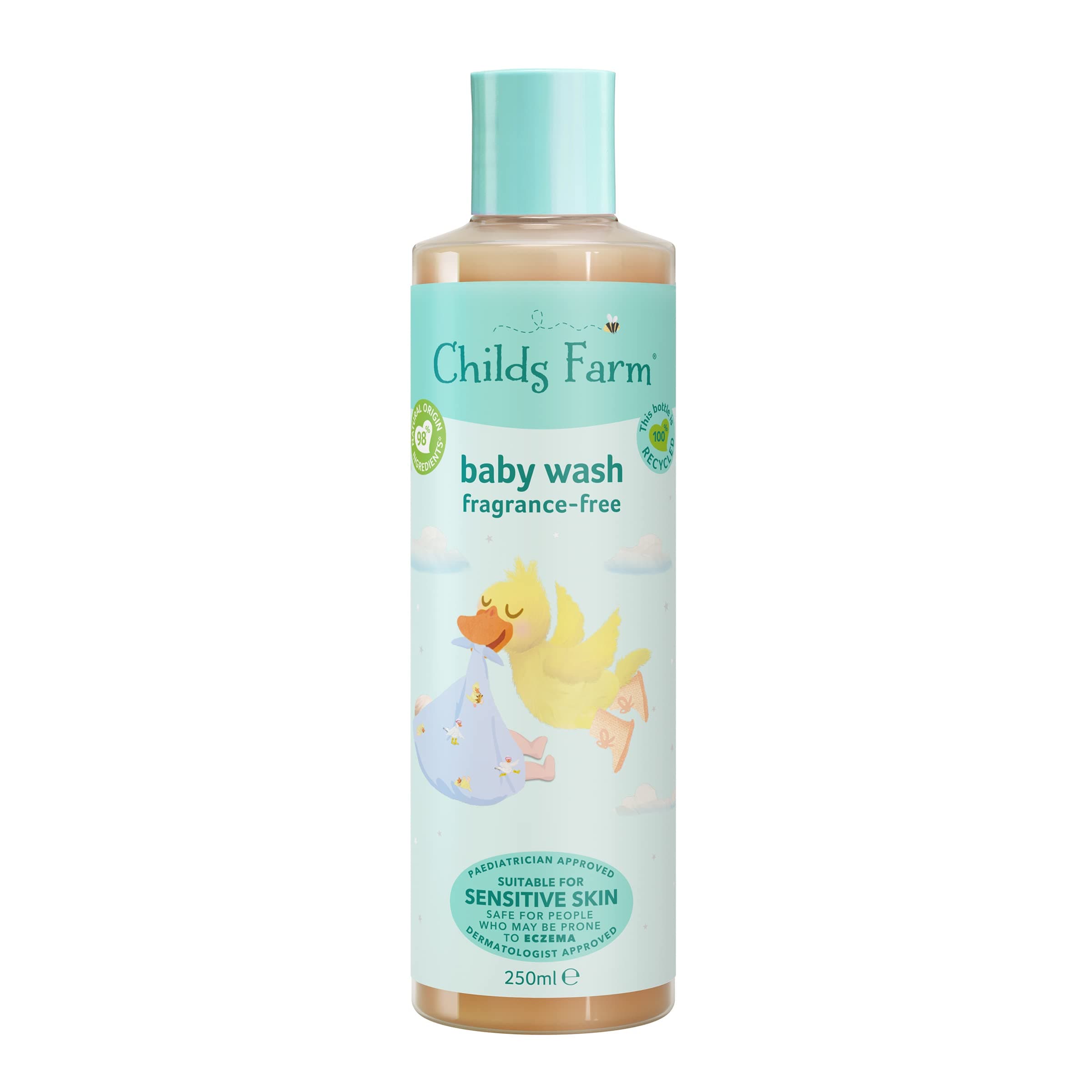Baby Body Wash, Unfragranced, Gently Cleanses, Suitable for Newborns with Dry, Sensitive and Eczema-prone Skin (Packaging may vary), 250 ml