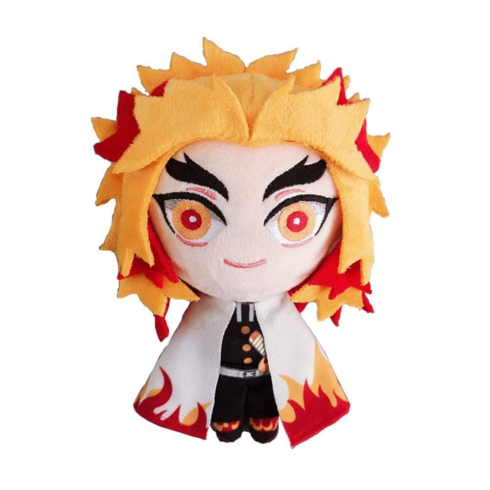 MEIBRI Demon Slayer: Kimetsu no Yaiba Stuffed Q Type Pillow Small Body Cushion Doll Toy Gift Rengoku Senjurou 23cm