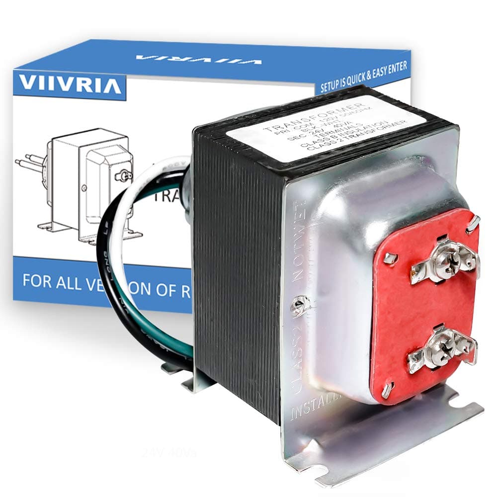 VIIVRIA Doorbell Transformer 24V 40VA for Ring Video Doorbell, Wired Door Chime Transformer Power Supply for Ring and Nest Hello Video Doorbell