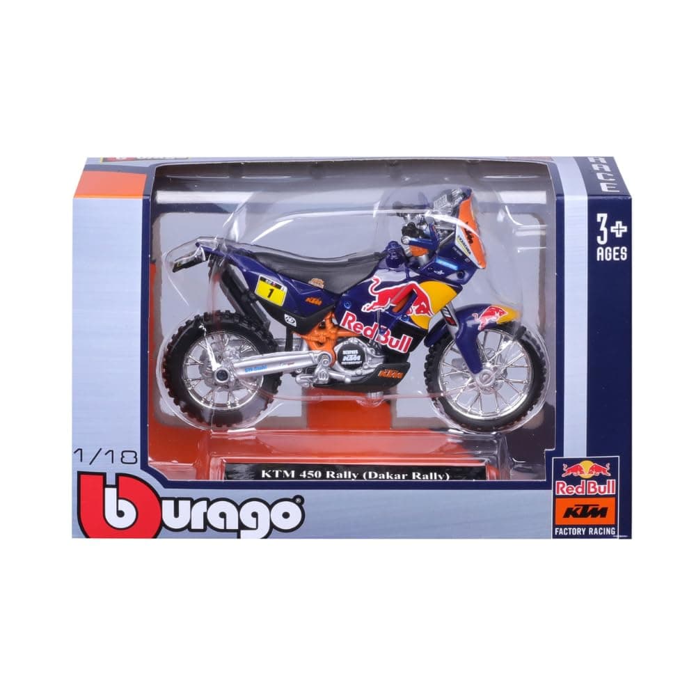Bburago 1/18 RED BULL KTM MOTORCYCLE 12 PCS/DISP (4893993510702)