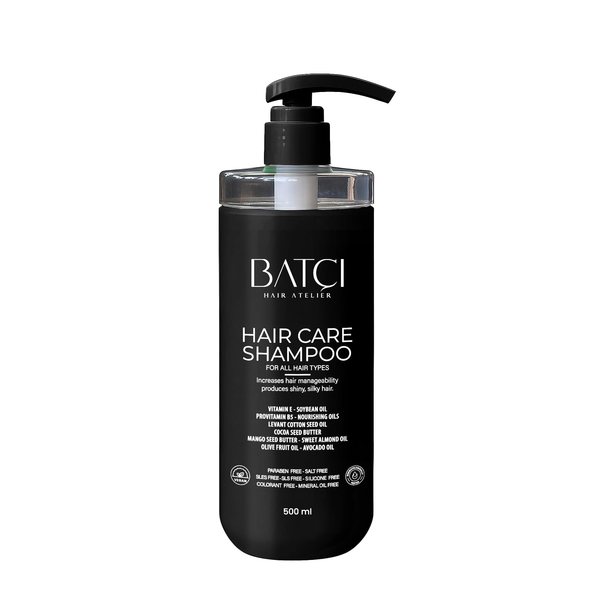 Batcı Hair All Hair Types Shampoo - Paraben and Sulfate-Free, Deep Moisturizing and Strengthening, Suitable for All Hair Types, 500 ml