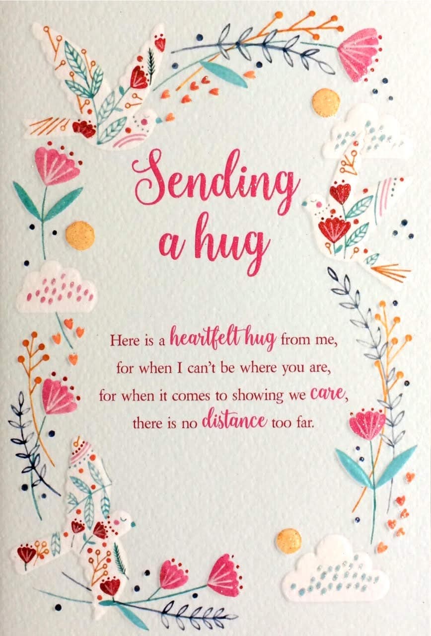 Sending a Hug ~ Greeting Card ~ Here is a Heartfelt Hug from me