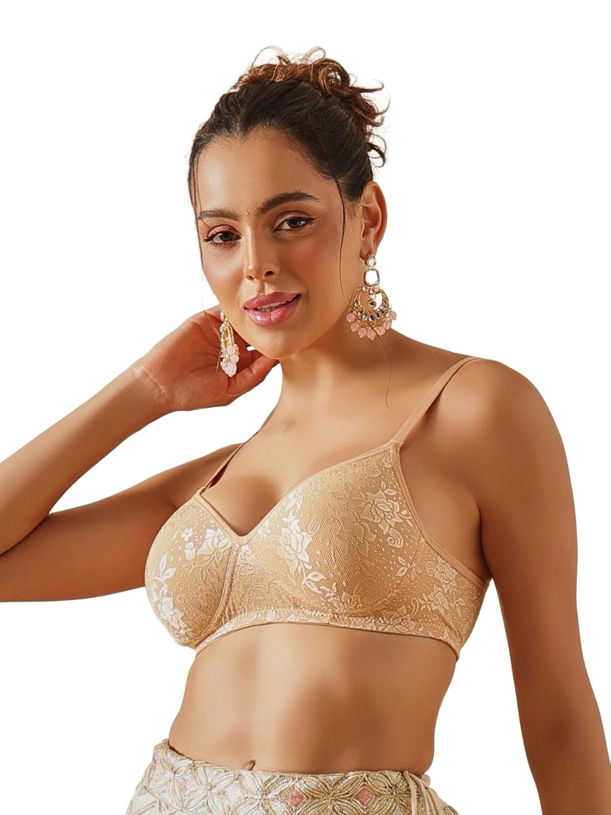 Women's Lace Lightly Padded Non-Wired Bridal Bra