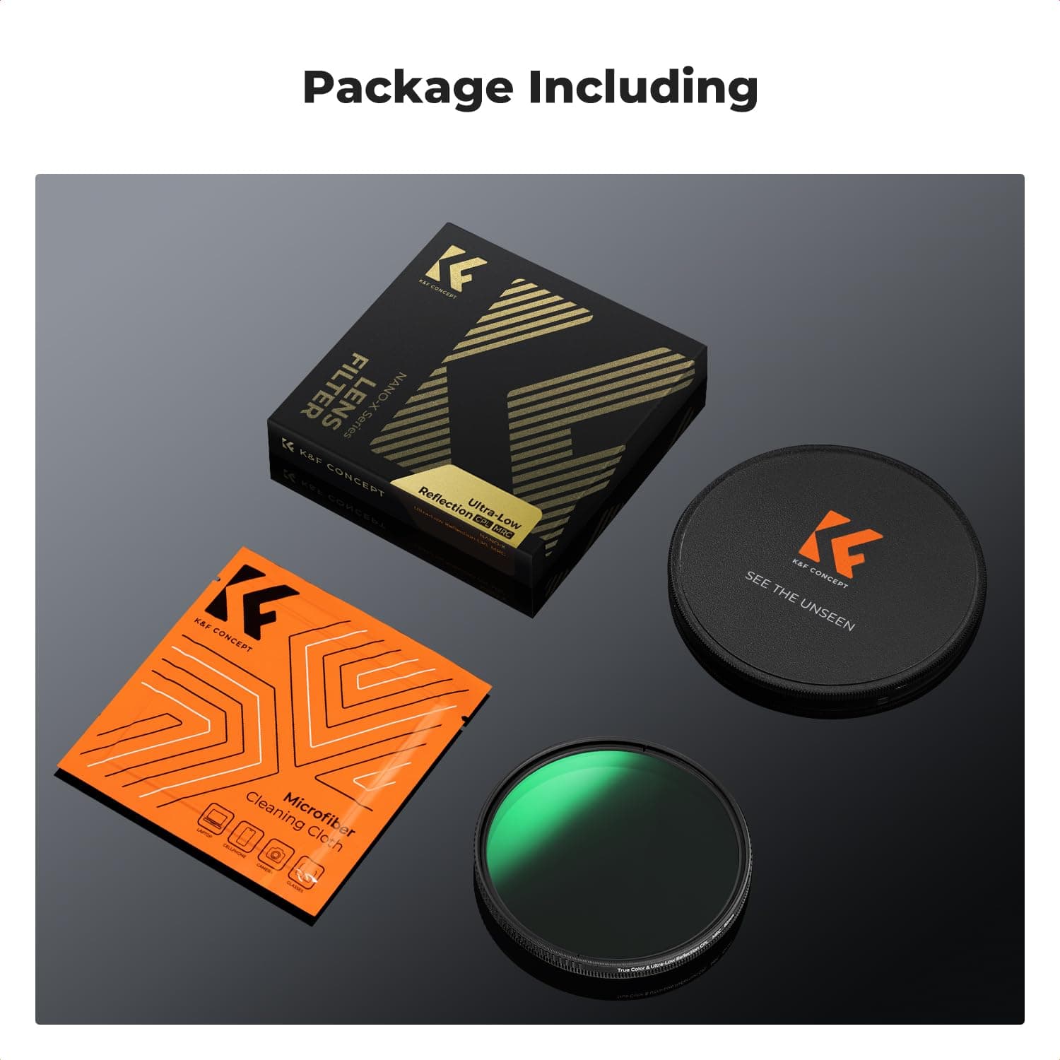 K&F CONCEPT 55mm True Color Ultra-Low Reflectivity CPL Filter Polarizer Lens Filter Circular Polarizing for Camera Lenses with 28 Multi-Coated (Nano-X Series)