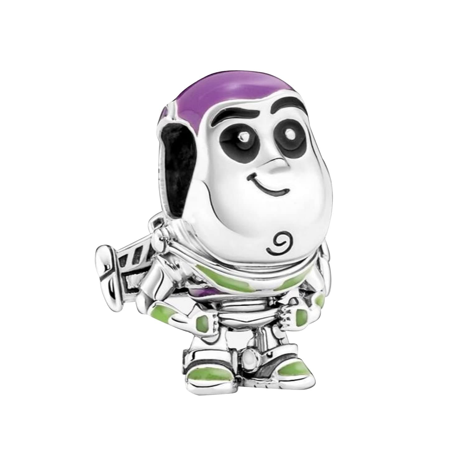 Beads R UsToy Story Fearless Space Ranger Buzz Lightyear Bead in Sterling Silver S925 and Enamel, Compatible with European style Charm Bracelets