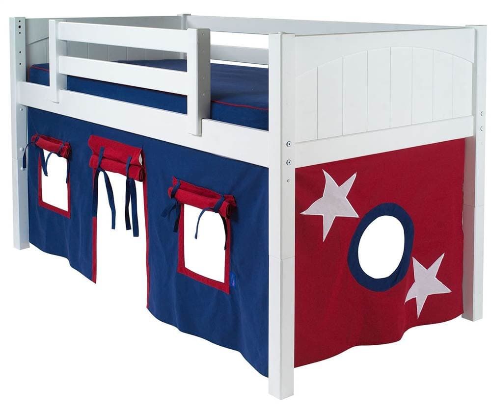 Maxtrix Kids Twin Playhouse Curtain Color: Blue & Red, Additional Side Panel: No