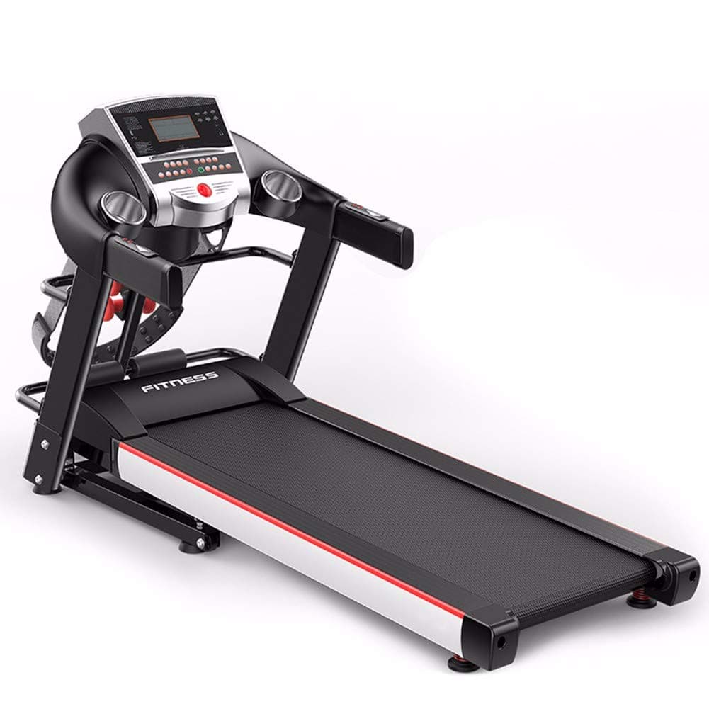 XCBY Professional Electric Treadmill Foldable, 580 * 1530mm Big Surface, Pulse Belt, Loudspeaker, up to 130kg，Max Speed 12km / H，3HP Motor for Home Gym Workout Fitness Z121