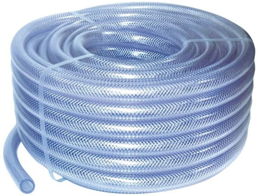 19mm ID 5 Metre Length Clear Braided PVC Hose with Synthetic Reinforcement