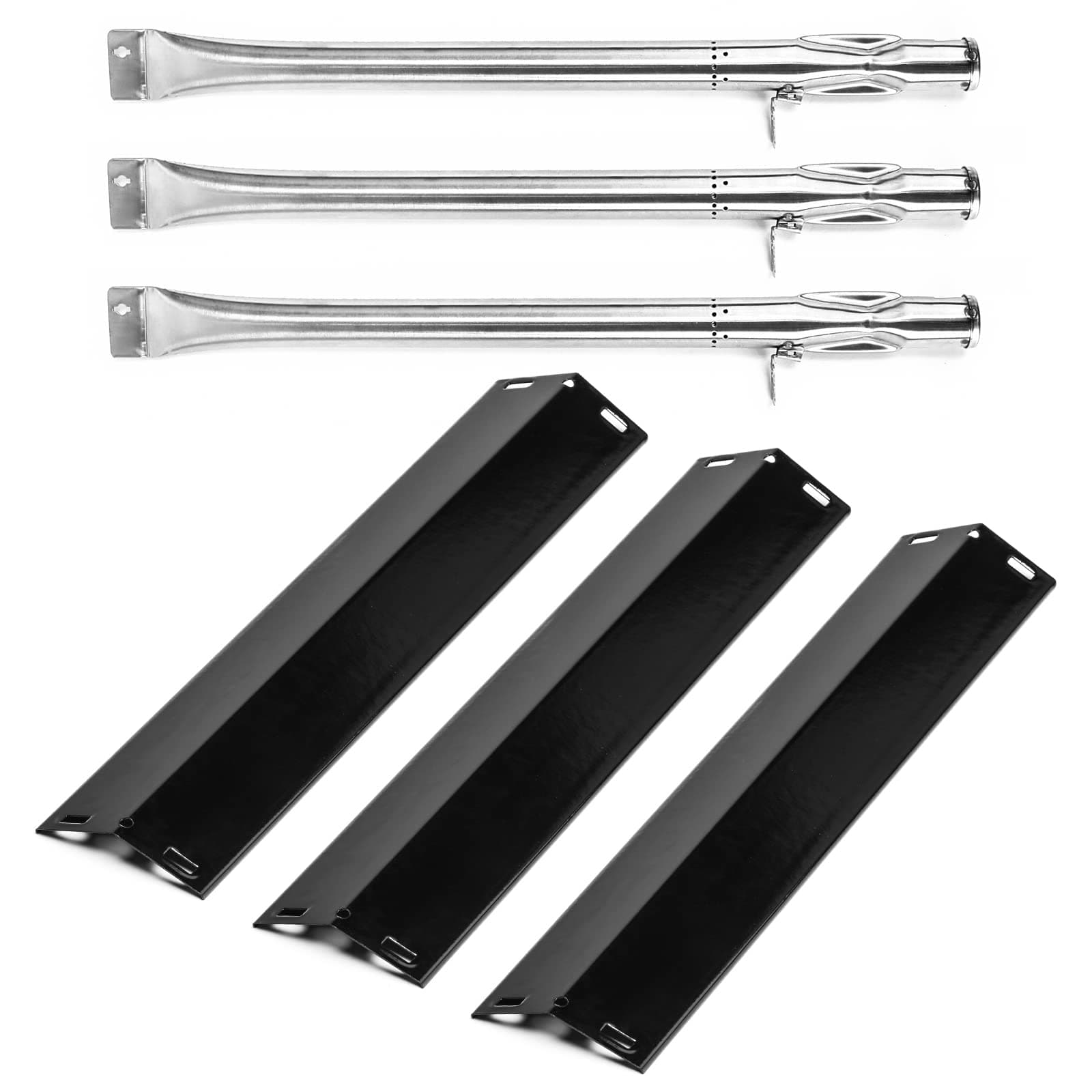 Grill Parts for Pit Boss Pro Series 1100 Wood Pellet & Gas Combo, Stainless Steel Burner Tube, Heat Plate Shield, Heavy Duty Grill Replacement Parts