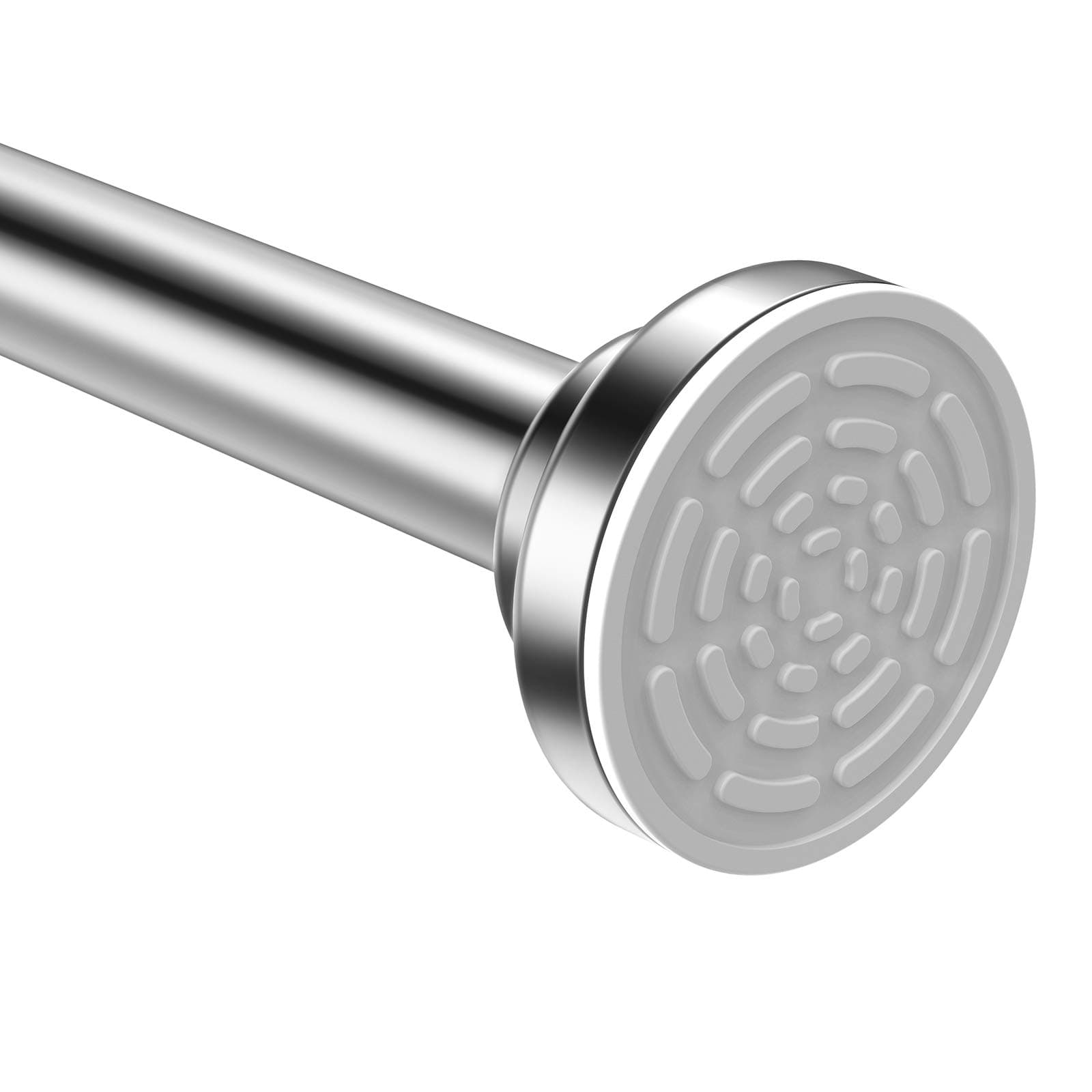 TEECK Shower Curtain Rod, 40-73 inch Adjustable Tension Spring, Premium Stainless Steel, Anti-Slip, No Drilling, No Rust, Never Collapse, for Bathroom, Easy to use