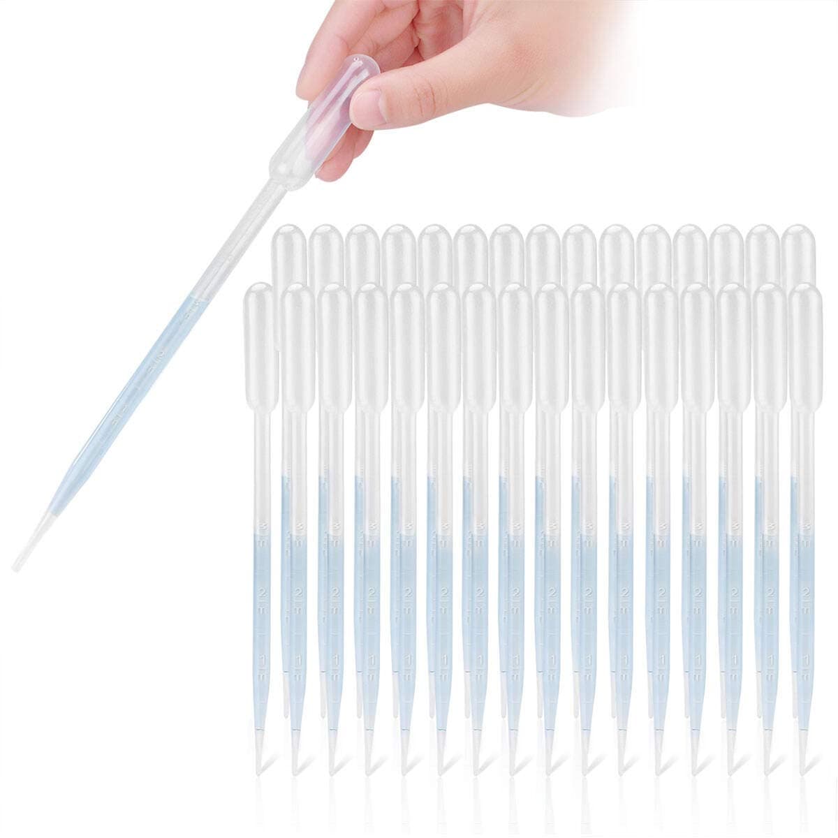 moveland 5ML Transfer Graduated Pipettes Plastic Essential Oils Dropper - 100 PCS