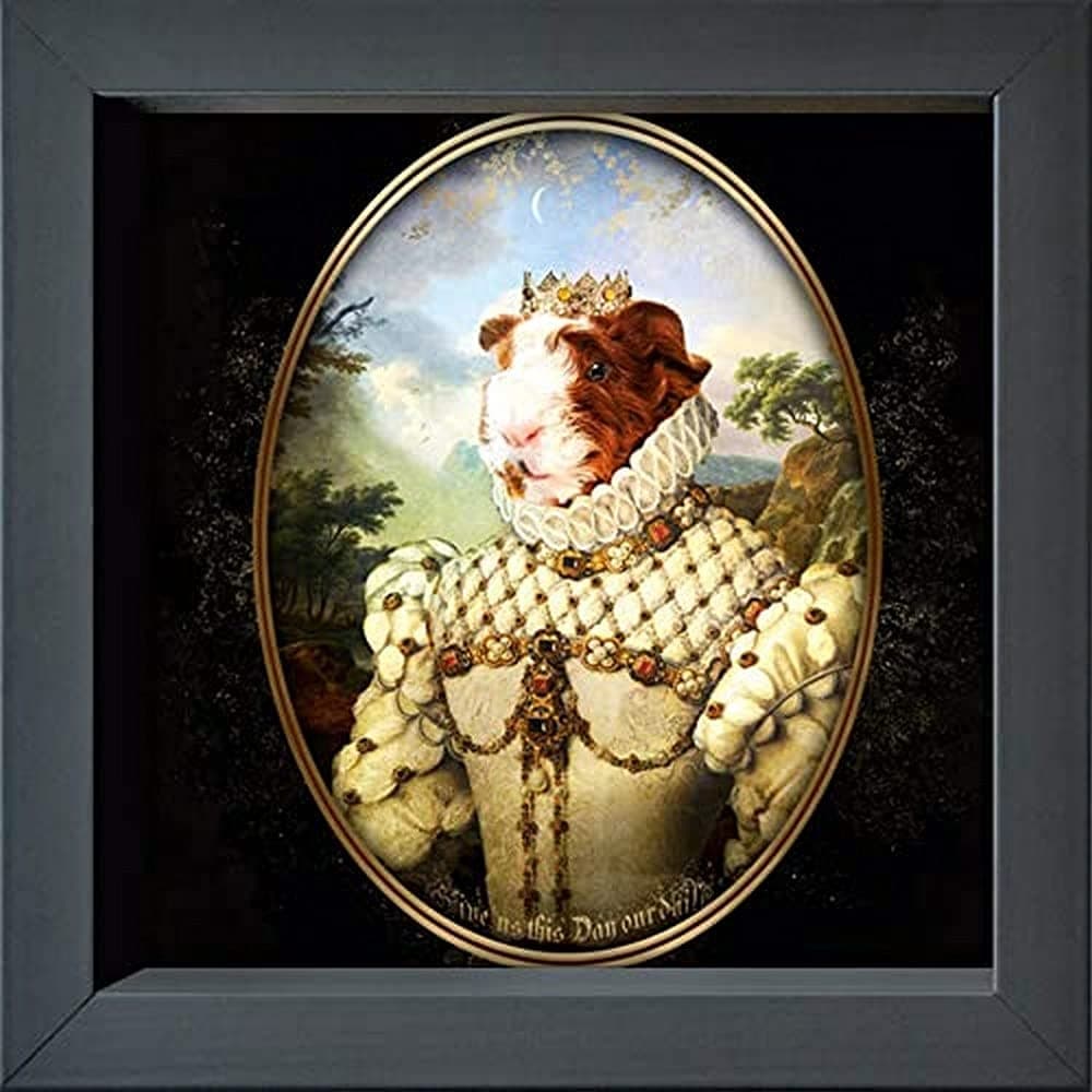 International Graphics - Framed Postcard - André, Sanchez - ''Madam Chanel''- 16 x 16 cm - Frame - Frame Color: Anthracite - Series LUNA