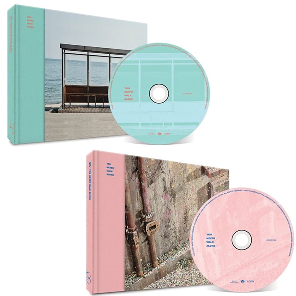 BTS YOU NEVER WALK ALONE BANGTAN BOYS KPOP WINGS [Left + RIGHT Ver. SET] Album 2 Photobooks + 2 Photocards