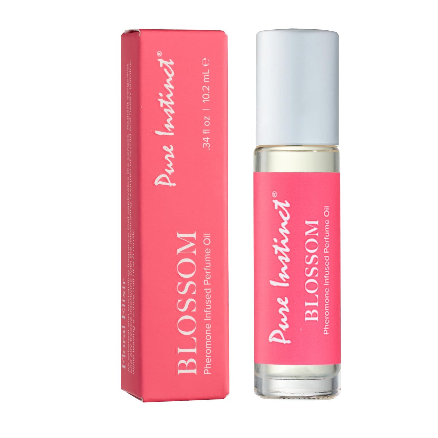 Pure Instinct BLOSSOM The Original Pheromone Infused Essential Oil Perfume Cologne - For Her Women - TSA Ready (Roll On Bottle 0.34 Fl. Oz./10.2mL)