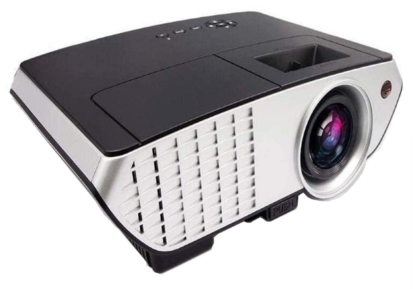 Dinshi Pro 2200 Lumens Multimedia LED Projector with HDMI/Video/VGA Slot (Black)
