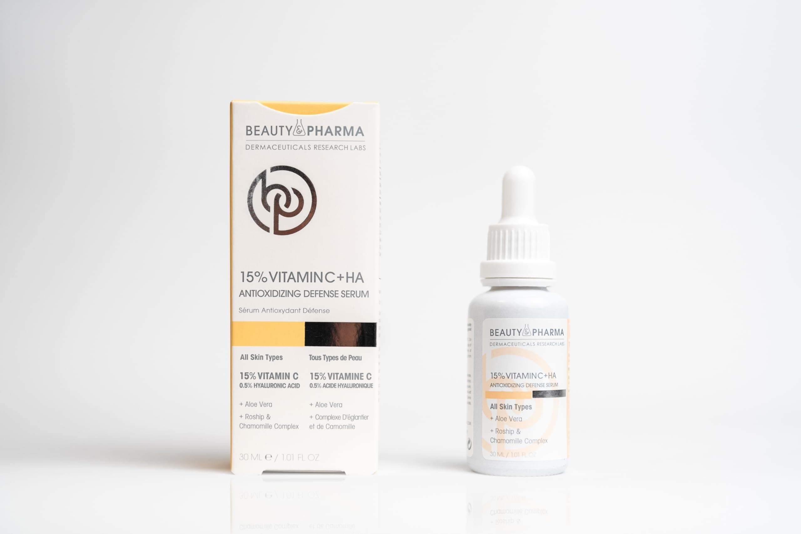 15% Vitamin C + HA Antioxidizing Defense Serum - Unveil Radiance and Shield Your Skin! | Aloe Vera, Rosehip & Chamomile Complex | Men & Women