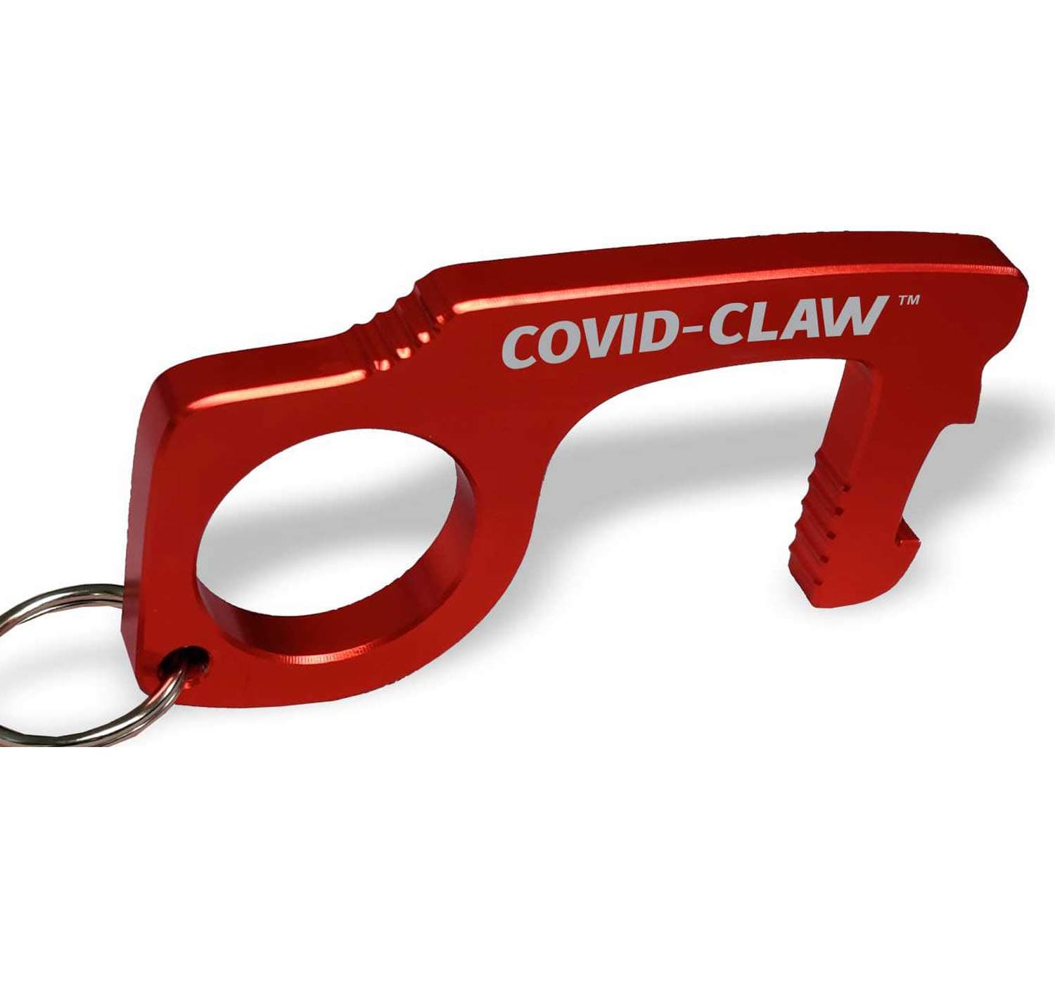 CovidClaw Tool – The Hand Hygiene Anodized Aluminum Touchless Keychain Tool – Great for Door Opening and Closing, Button Pushing, Sinks, Elevators, Gas Stations, Toilets, Etc.
