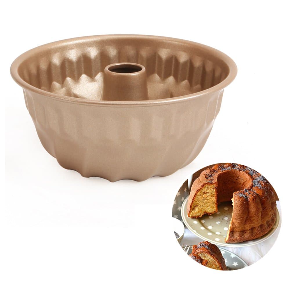 4-inch [Non-Stick] Metallic Gugelhupf/Kugelhupf Pan Baking Mold - Easy Home Chocolate Gugelhopf Cake Maker