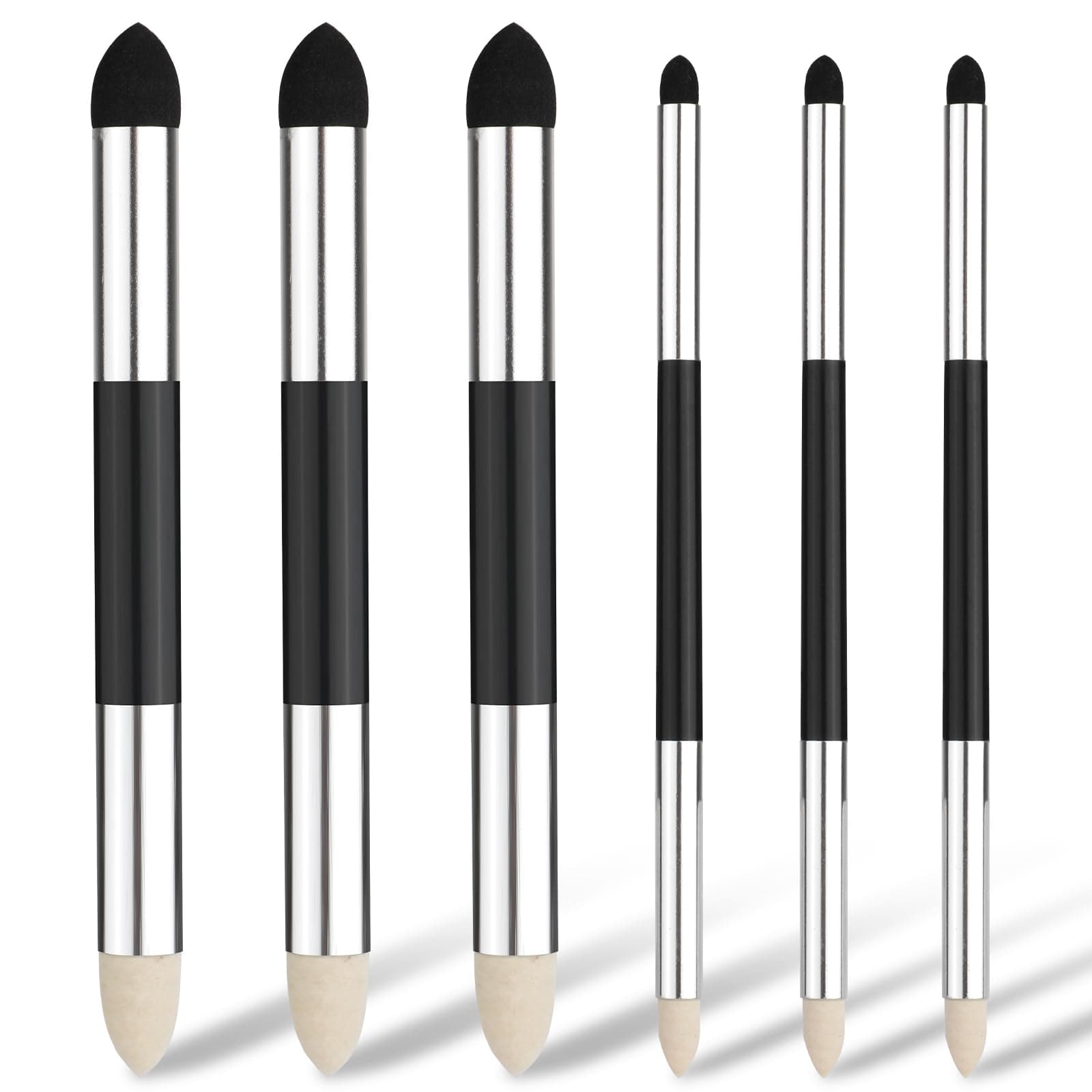 6pcs Artist Blending Sponge Pen, 2 Sizes Double-Headed Pastel Blending Stump Pencil Sketch Brush Rubbing Drawing Art Foam Blender Stick Blender Tool for School Students Beginners Supplies