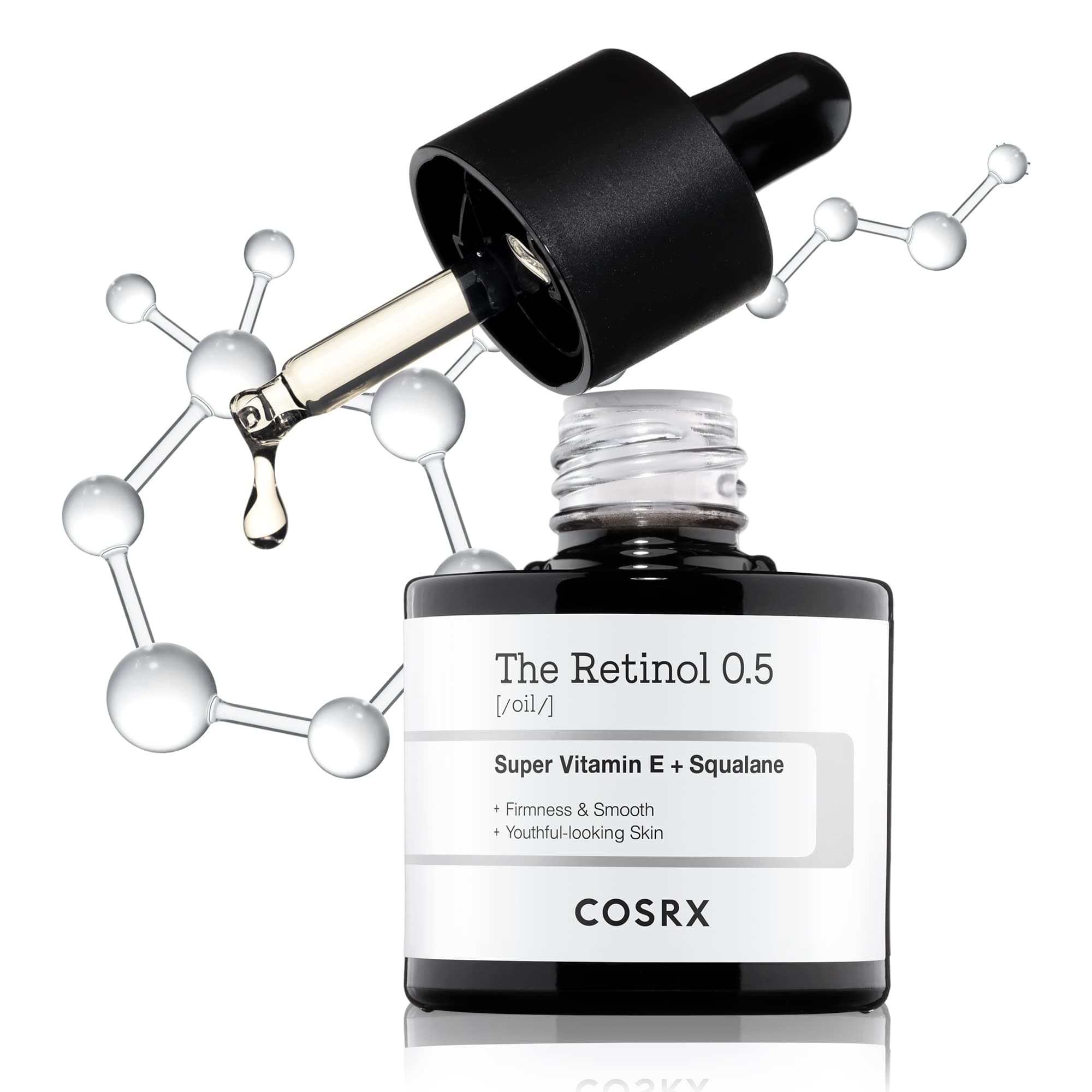 COSRX Retinol 0.5 Oil, Anti-aging Serum with 0.5% Retinoid Treatment for Face, Reduce Wrinkles, Fine Lines, Gentle Skincare for Day & Night, Not Tested on Animals, Korean Skin Care