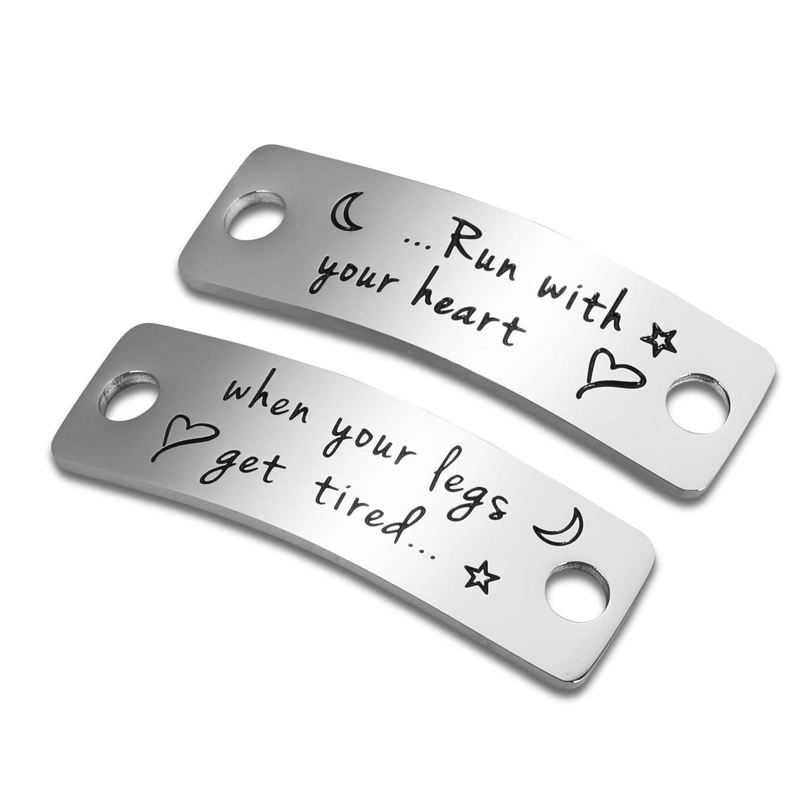 Shoe Tags for Women Men Running Marathon Metal Bar Gifts Tag Charms for Fitness Men Women Runner