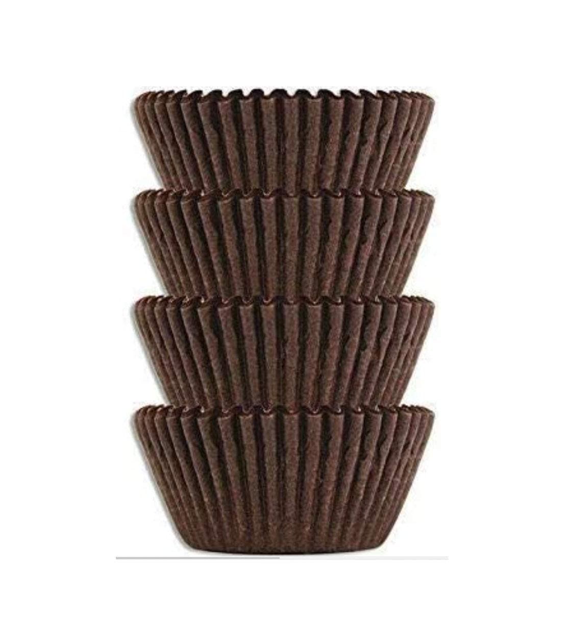 #4 Brown Glassine Paper Candy Cups - Chocolate Peanut Butter Baking Liners (2000)
