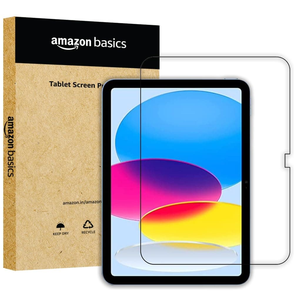 Amazon Basics Anti-Scratch & Smudge Proof Tempered Glass Screen Protector Guard for iPad 10th Generation 10.9 inch