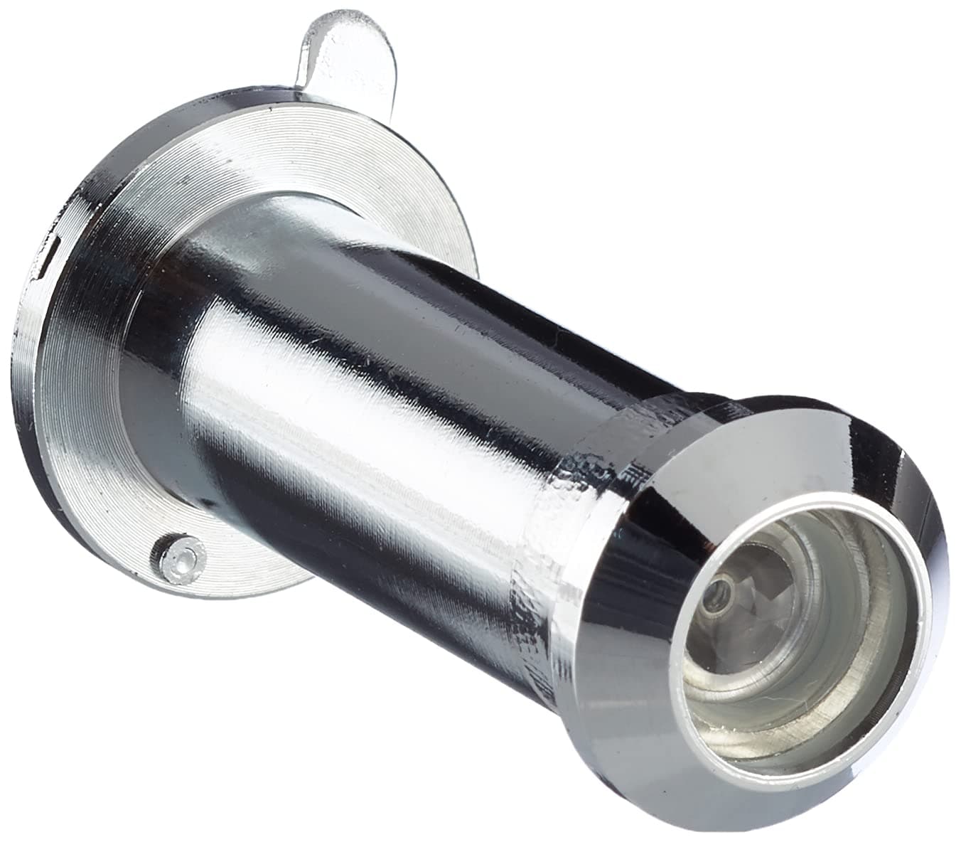 Door Viewer Diameter 12 mm Chrome-Plated Brass Wide Angle 170 Degrees Incl. Hood.