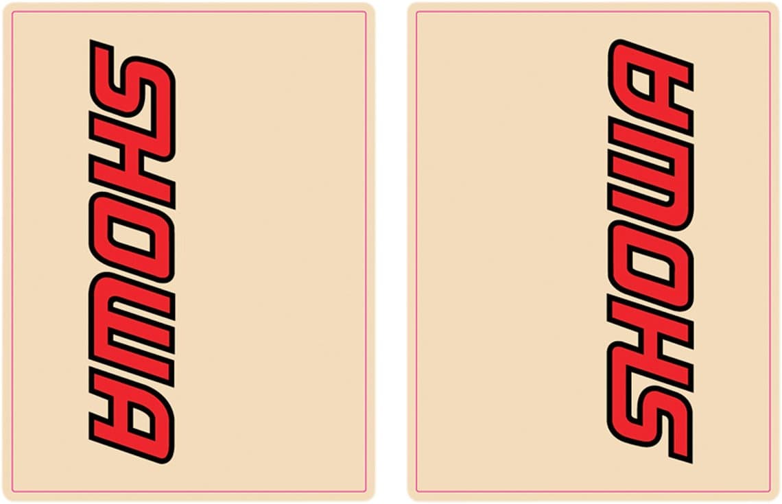 Inc 01012 Upper Fork Showa Decal - Red/Black