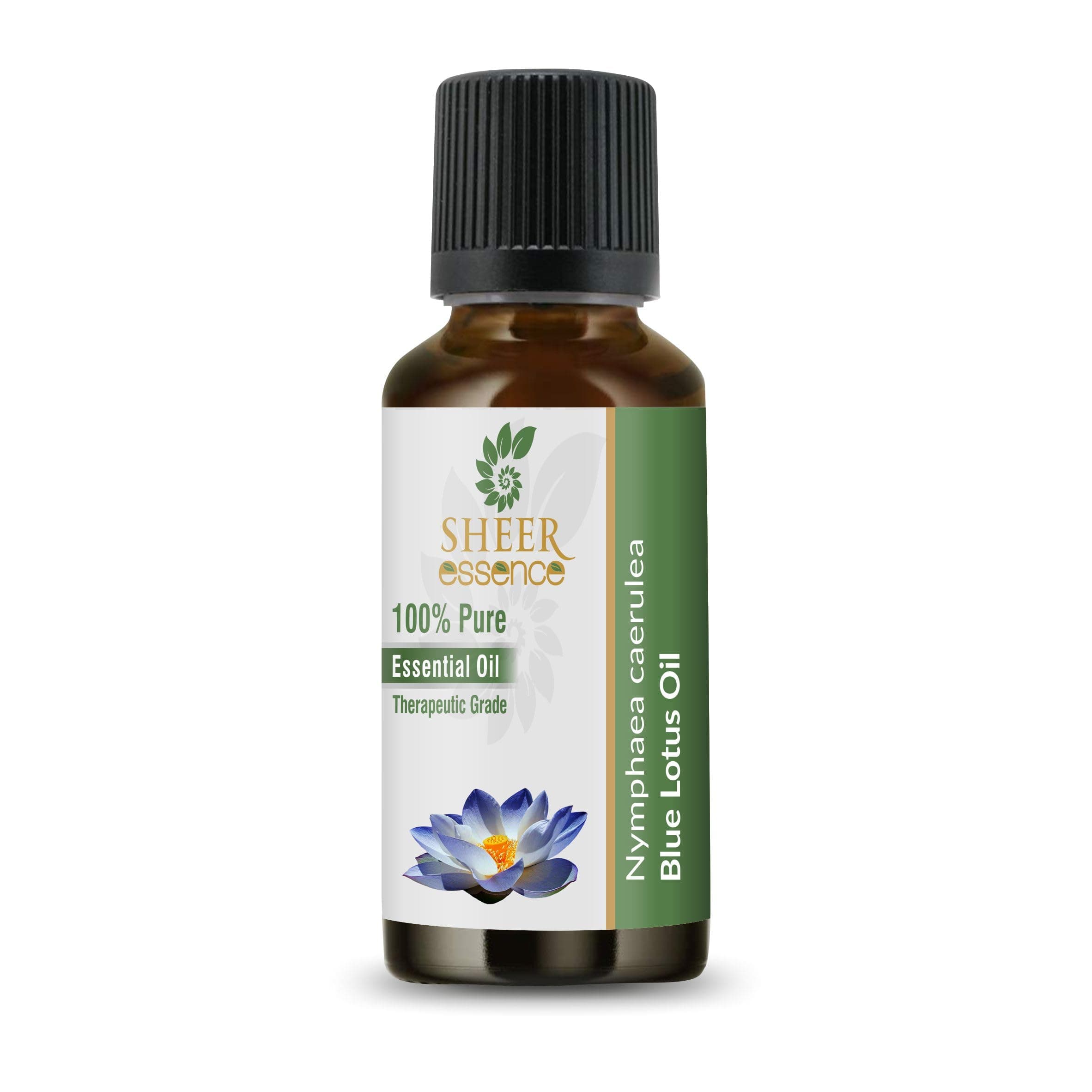 β Essential Oils 4oz - 100% Pure and Natural - Therapeutic Grade Oil - Huge 4 Fluid Ounces Bottle with Premium Glass Dropper (Blue Lotus Oil)